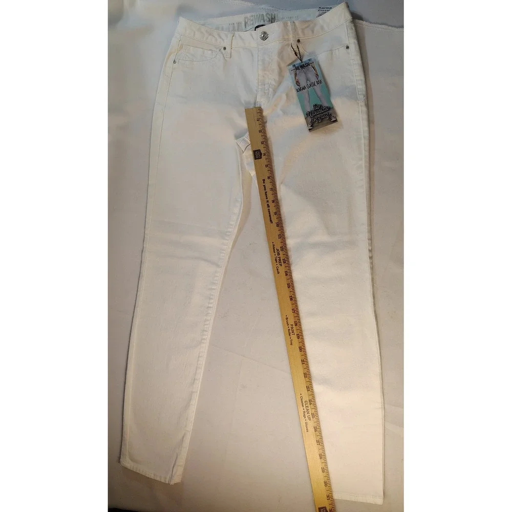 NWT Rewash Karma Classic Rise Ultraskin Jegging White Pants Women 11/30 Slim Fit